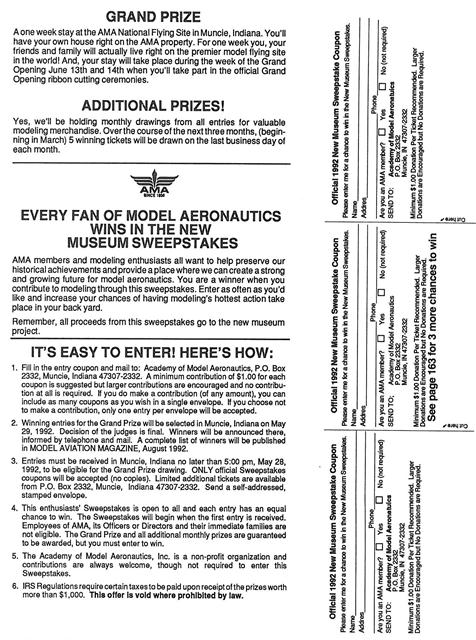 The form to win raffle prizes while attending the Grand Opening event.