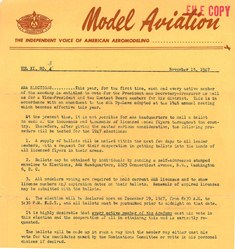 The article annoucing the first election for AMA officers that was open to the entire membership, 1947