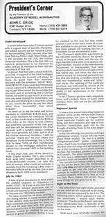 President Grigg’s article notes the suspense that had been in the air as they sorted the mail the morning of July 16, 1985.  (Source: National Model Aviation Museum Library [Grigg, John C.  “July 16, 1985!!” Model Aviation, vol. 11, no. 10, October 1985, pg. 91.])