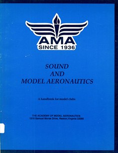 The cover of Sound and Model Aeronautics, published by the Academy of Model Aeronautics: Reston, VA, 1991.