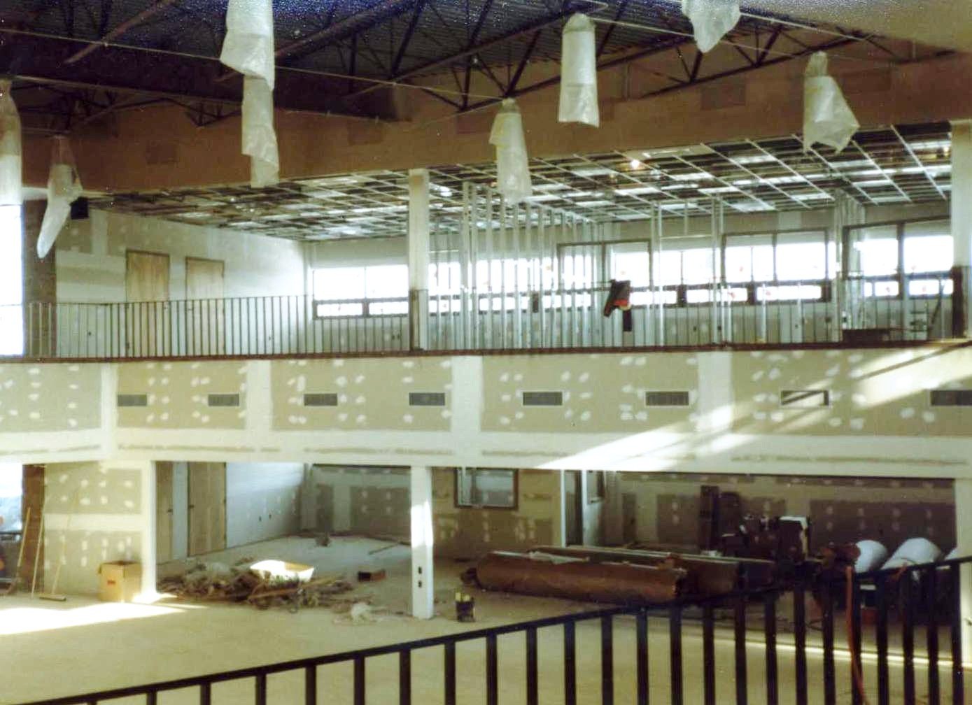 Indoor construction on the new Reston facility, early 1983. Source, NMAM Archives #0001 AMA Collection.